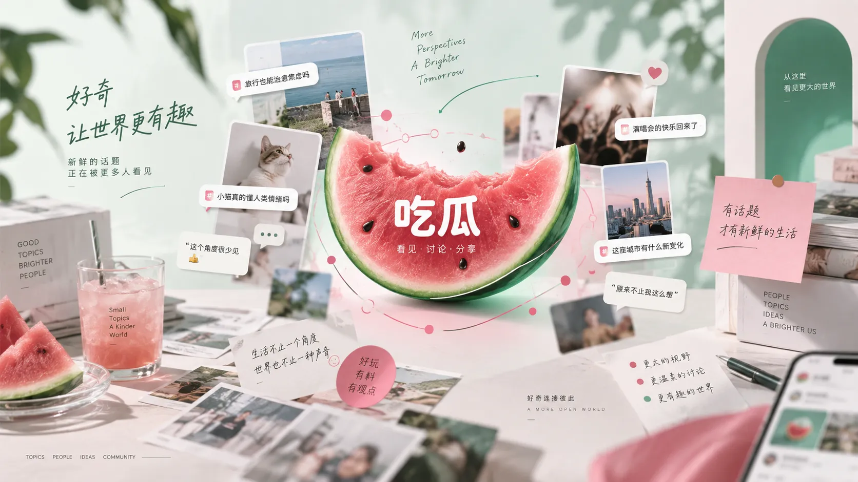 热点内容与话题讨论的视觉画面